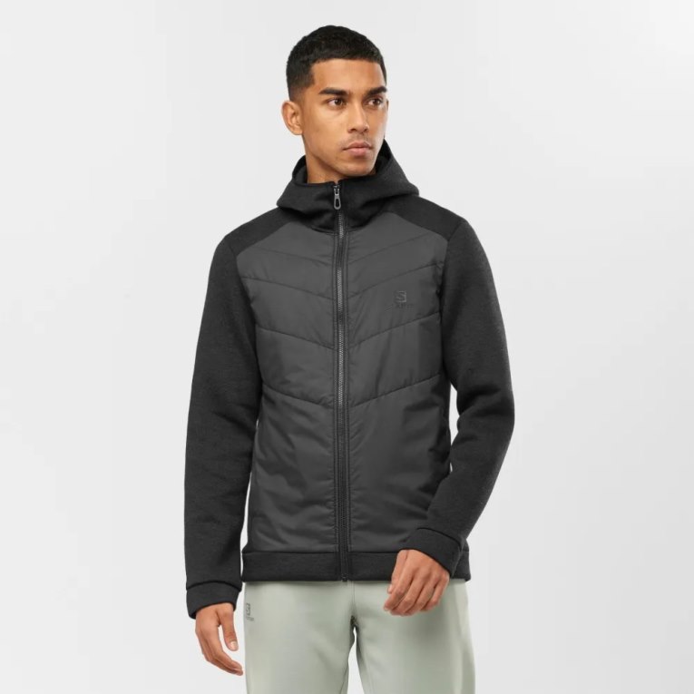 Black Salomon Essential Xwarm Hybrid Men\'s Jackets | IE VC7502